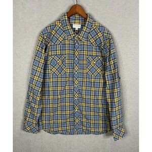 Tecovas Western Pearl Snap Flannel Plaid Shirt Long Sleeve Men's 2XL